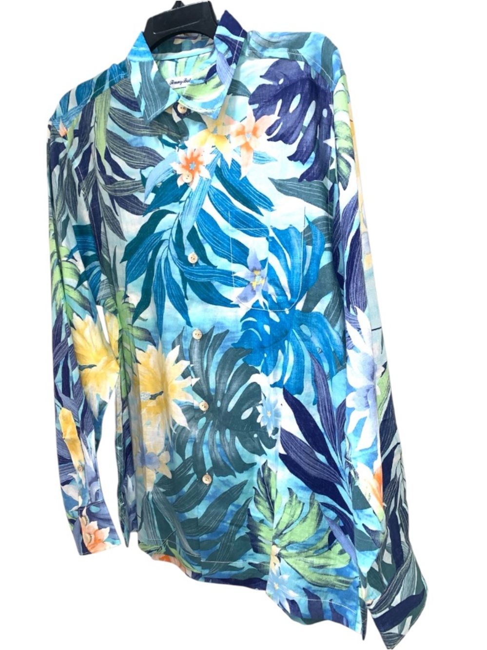 Tommy Bahama 100% Linen Shirt Blue Sky Golden Gate Canopy Long Sleeve Men's M - Picture 6 of 6